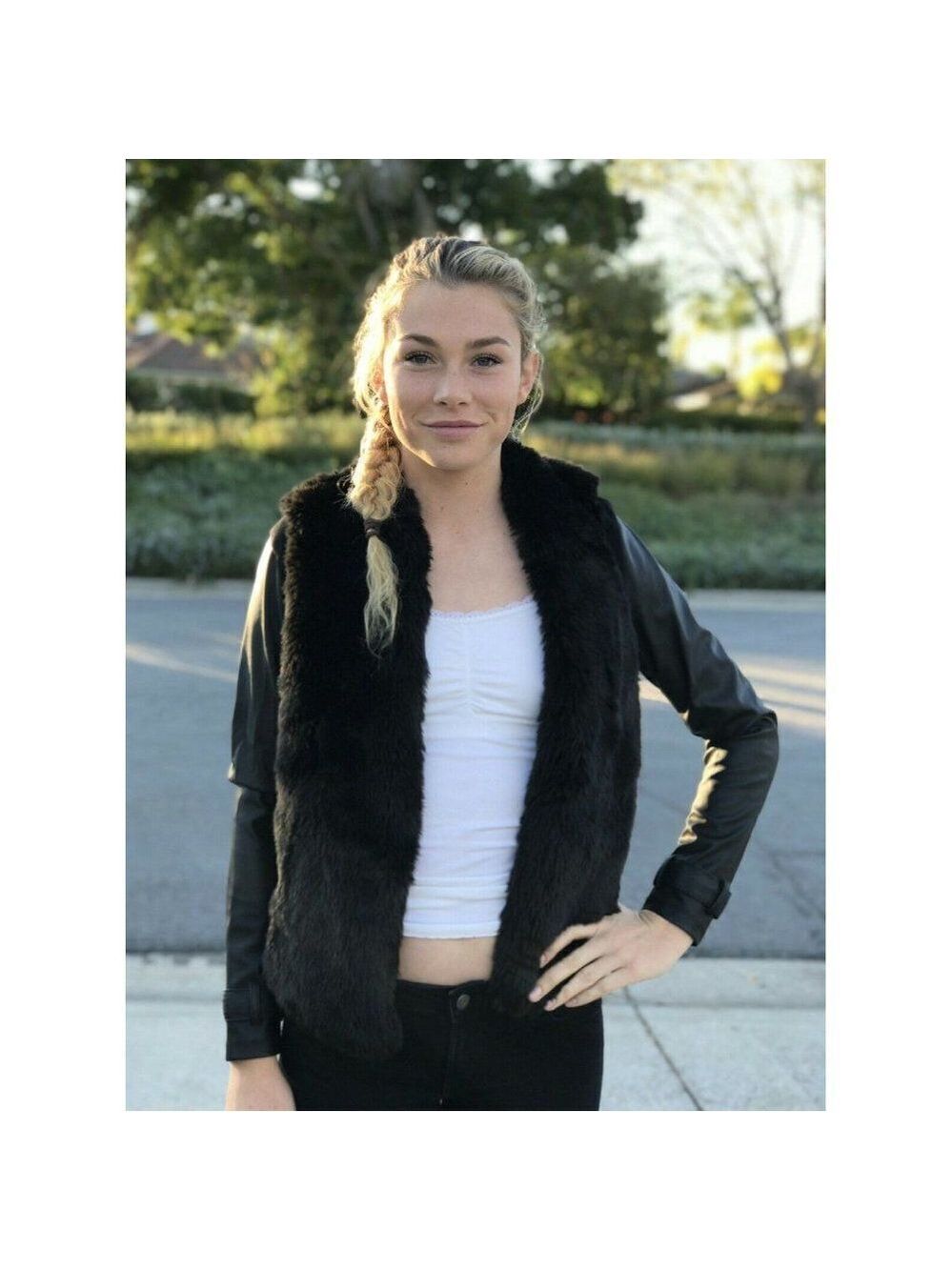 Tart Collections Stacy Black Leather Sleeves XS